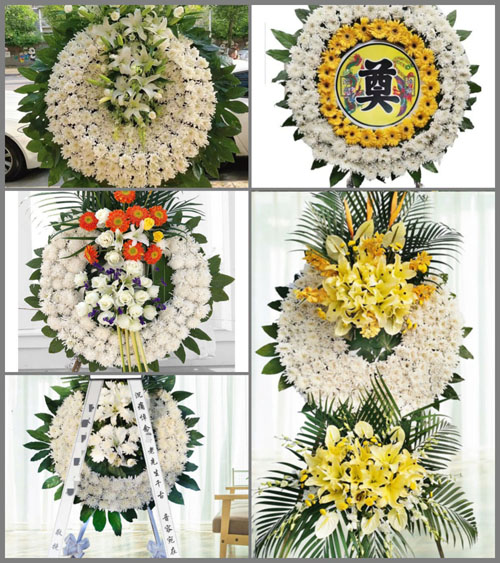 山东济宁嘉祥县梁宝寺镇黄河李村花圈速递